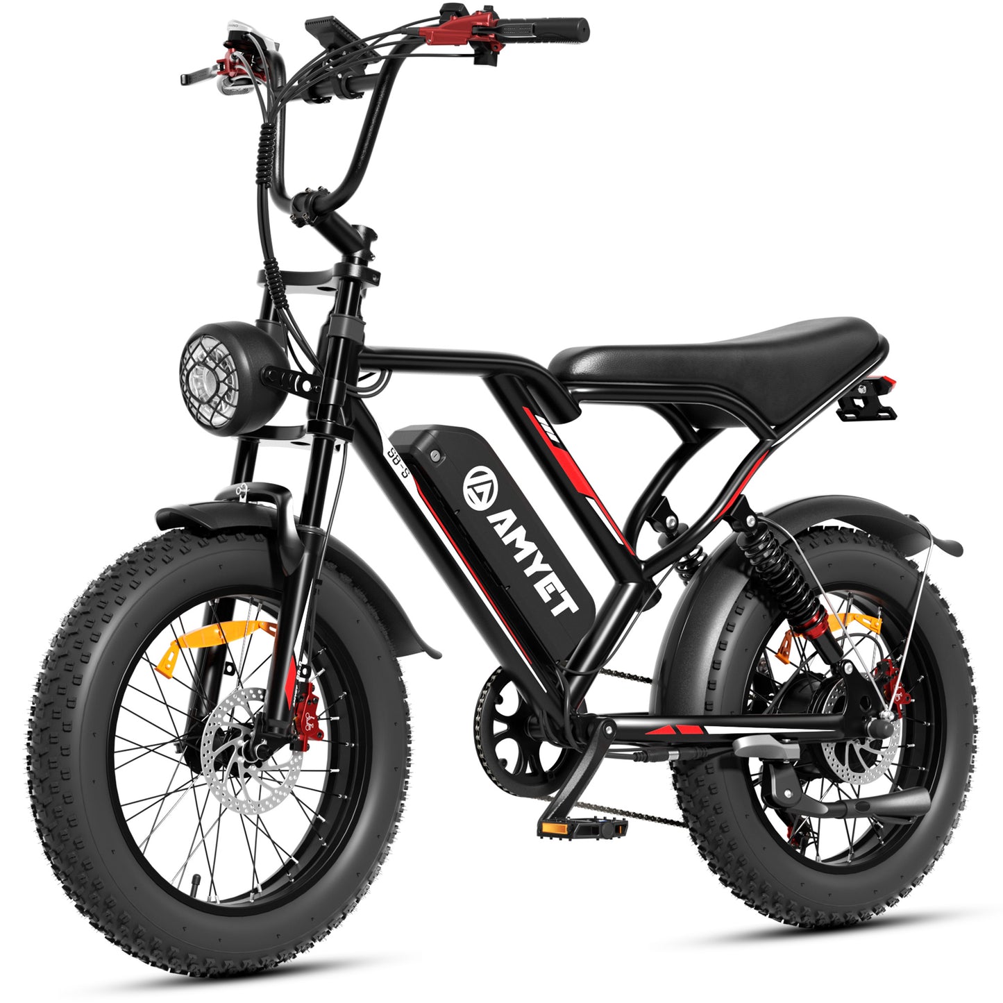 AMYET S8-S Electric Bike 1000W 48V 20Ah 28MPH, 20"x4.0" Fat Tire Ebike for Adults UL2849