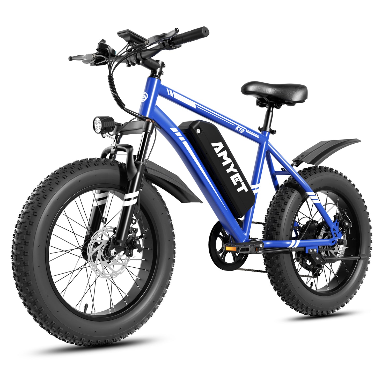 AMYET 1000W Electric Bike, 20" Fat Tire Ebike 28MPH 48V 15Ah E-Mountain Bicycles UL2849