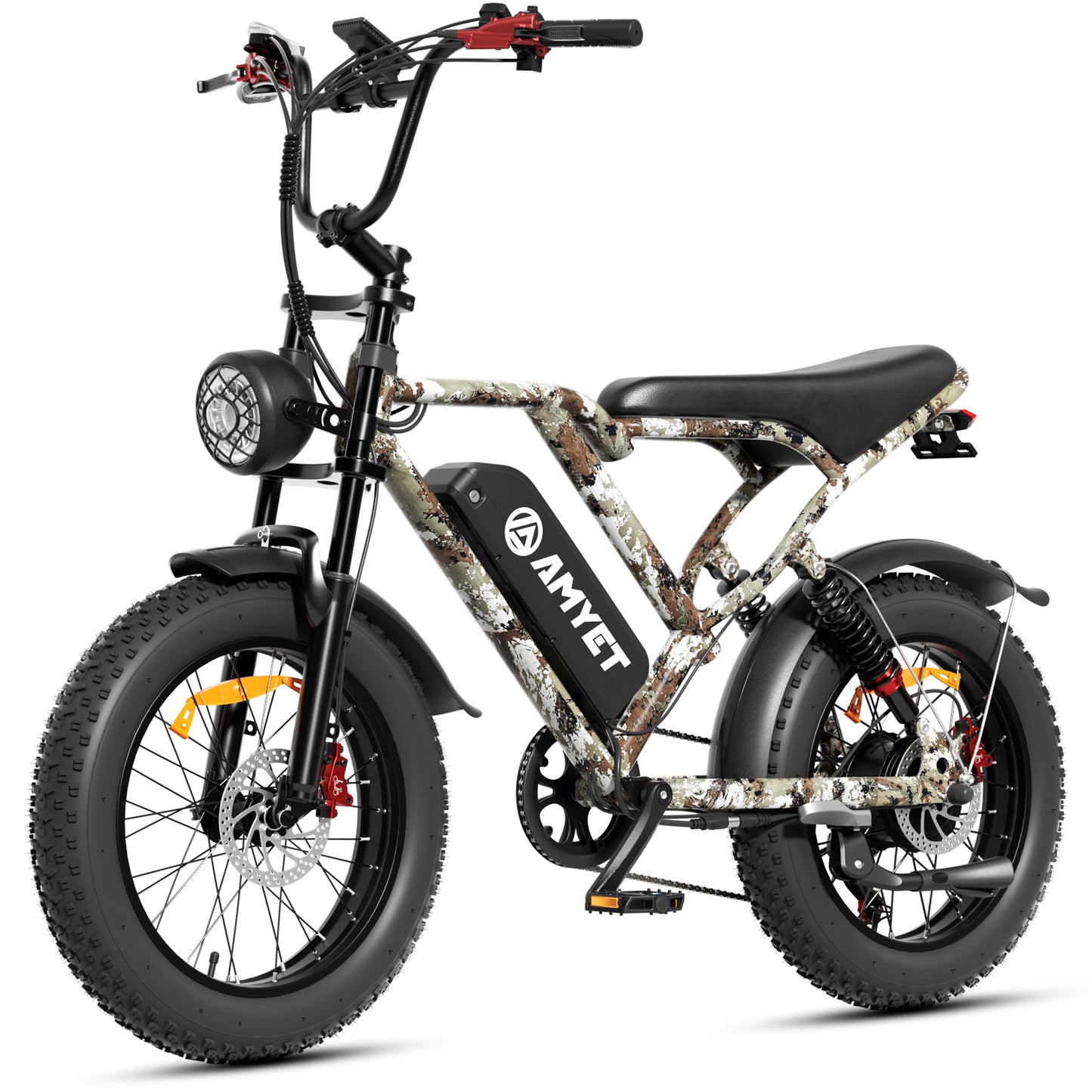 AMYET S8-S Electric Bike 1000W 48V 20Ah 28MPH, 20"x4.0" Fat Tire Ebike for Adults UL2849
