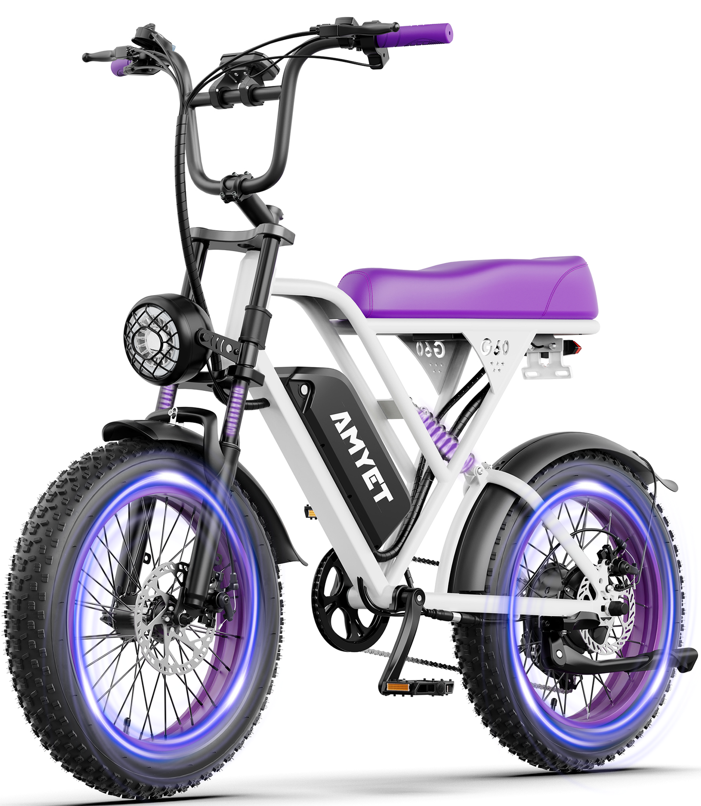 AMYET G60 Peak 1500W Electric Bike, 20" Fat Tire E-Mountain Bikes, 48V 20Ah Ebike for Adults Full Suspension UL2849