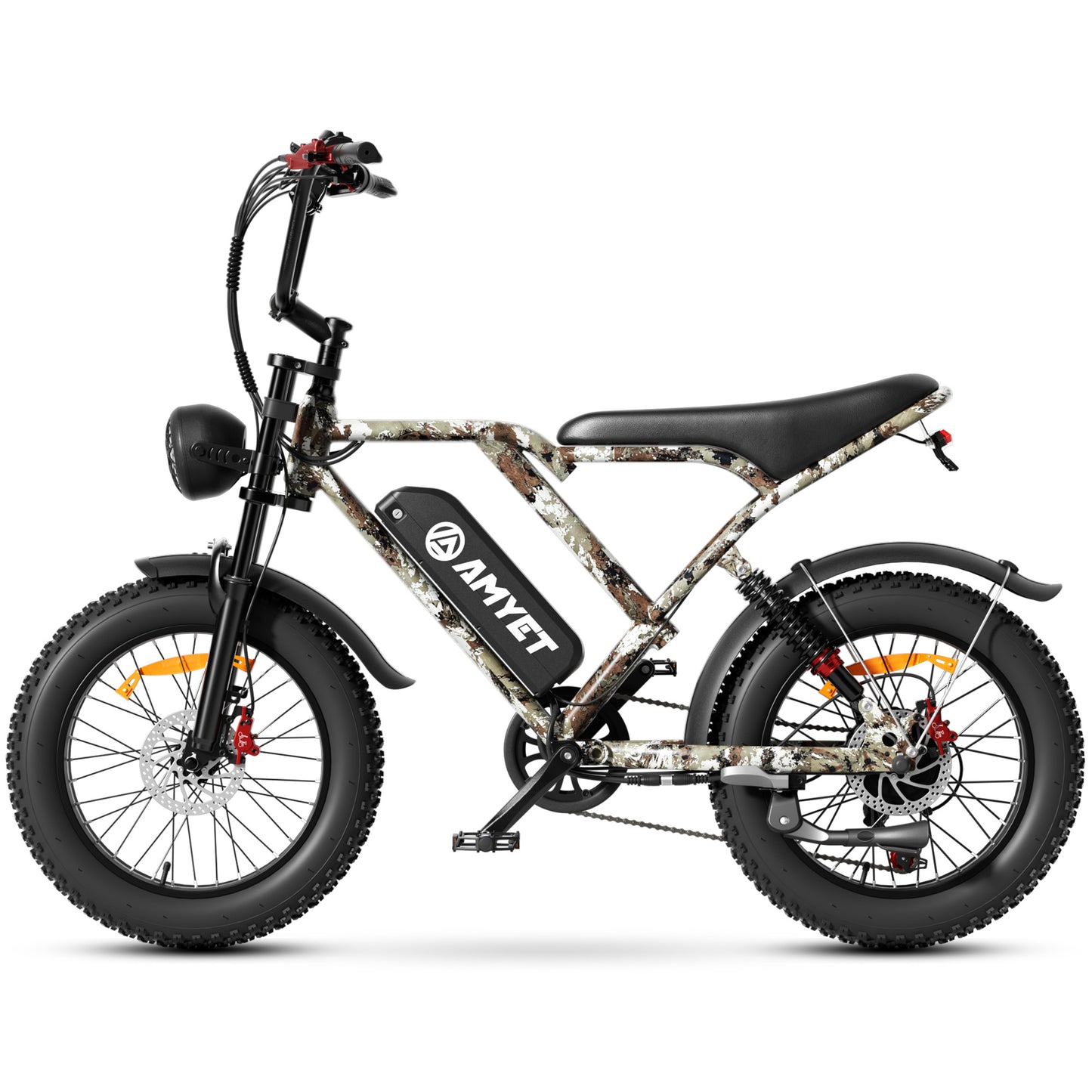 AMYET S8-S Electric Bike 1000W 48V 20Ah 28MPH, 20"x4.0" Fat Tire Ebike for Adults UL2849