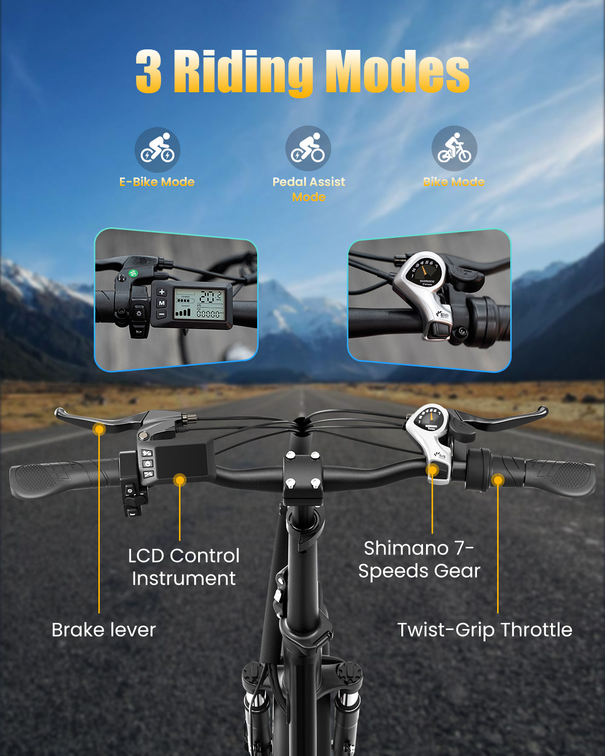 SE1 Folding Electric Bike 1000W 48V 15Ah, 20"x3.0" Commuter Ebike with Passenger Seat UL2849