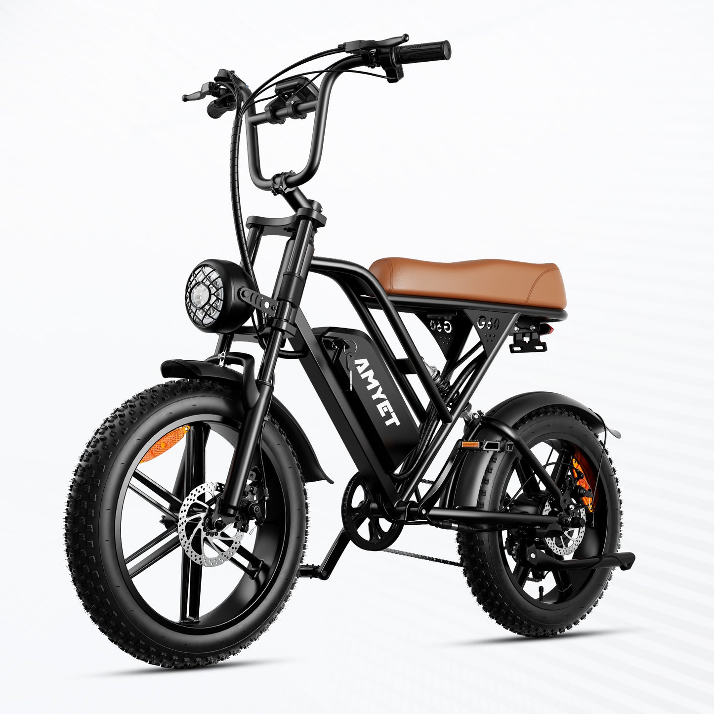 AMYET G60 Peak 1500W Electric Bike, 20" Fat Tire E-Mountain Bikes, 48V 20Ah 32MPH Ebike for Adults Full Suspension UL2849