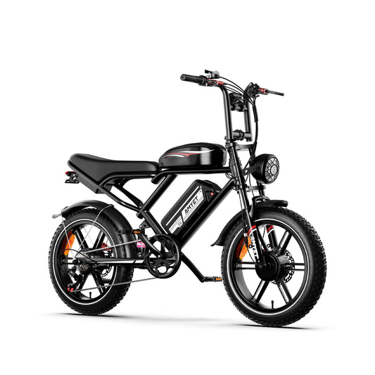 AMYET S6 Electric Bike for Adults, 20" Fat Tire E-Mountain Bicycle, Peak 3000W Dual Motor 52V 50AH 7-Speed Ebike UL2849